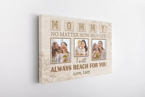 Personalized Mom Canvas-Mommy Photo Collage Mother's Day Canvas Gift, I Love You Mom Birthday Christmas| N2456