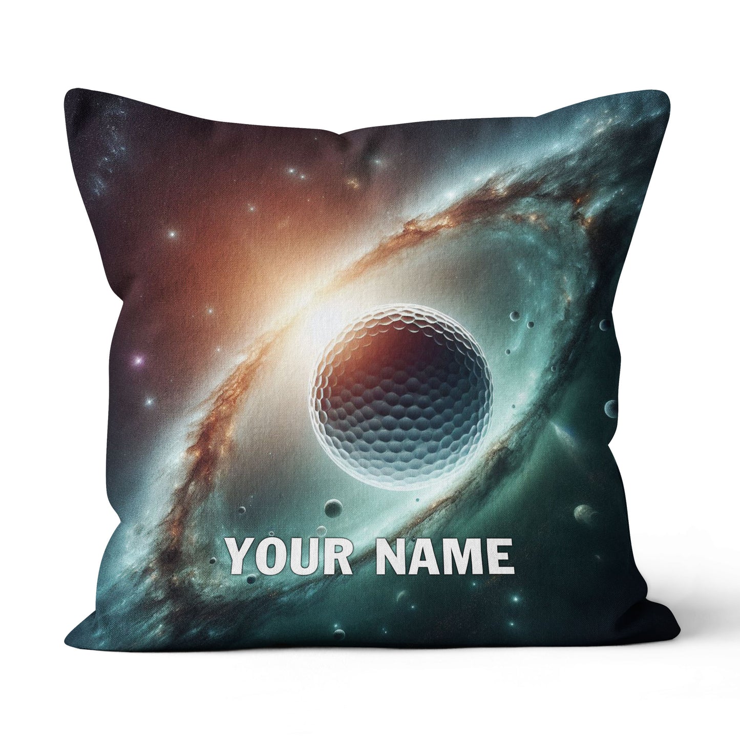 Golf Balls In Space Custom Golf Throw Pillow Personalized Golfing Gifts LDT1156