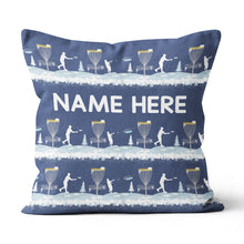 Load image into Gallery viewer, Disc Golf Winter Blue Custom Throw Pillow Personalized Disc Golf Gifts LDT1196