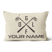 Load image into Gallery viewer, Retro Cross Golf Clubs Custom Pillow Personalized Golf Gifts For Golfer LDT1128