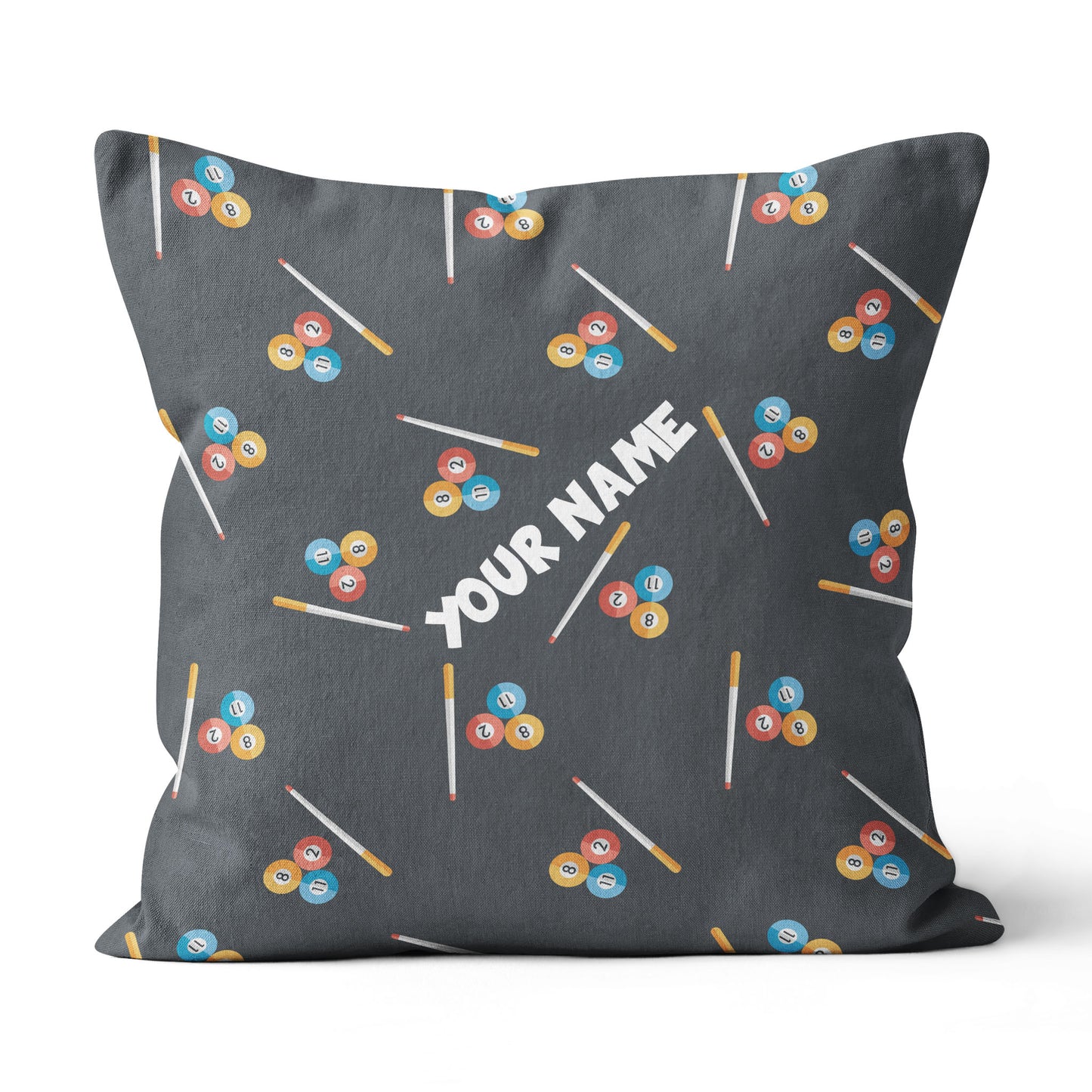 Personalized Billiard Pattern Full Printing Throw Pillow, Billiard Gifts TDM0808