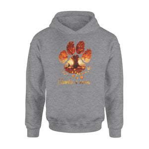 Custom dog's name dog paws mom autumn halloween personalized gift - Standard Hoodie