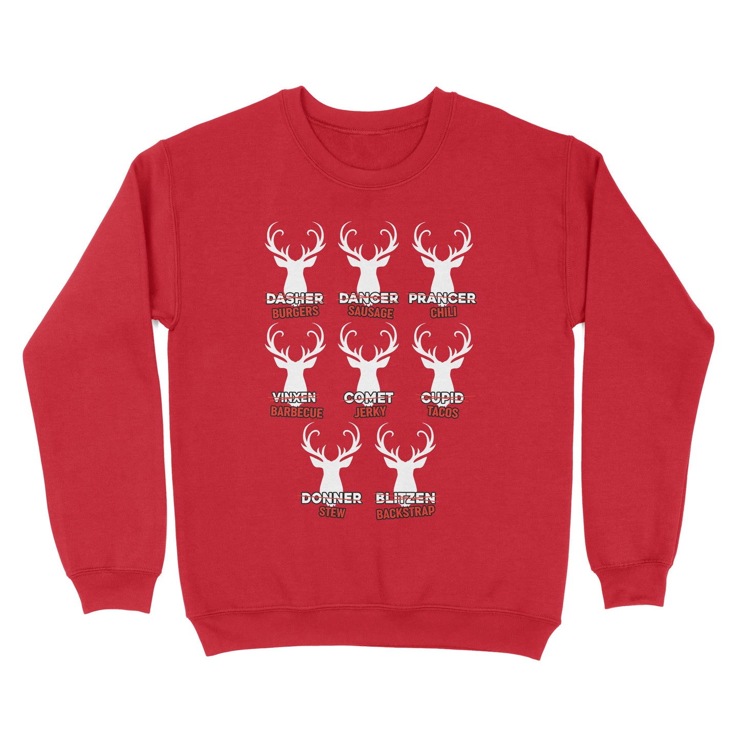Funny Christmas Reindeer Hunter Shirt, Deer Hunter Gift D02 NQS2460 Standard Crew Neck Sweatshirt
