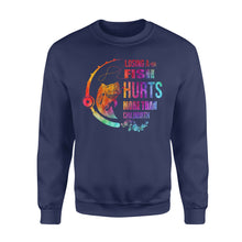 Load image into Gallery viewer, Losing a fish hurts more than childbirth Standard Crew Neck Sweatshirt