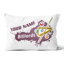 Load image into Gallery viewer, Personalized Billiard Balls Throw Pillow Custom Pillow Top Billiard Gift VHM0854