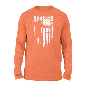 American flag bow hunting Shirts For Men Women Bow Hunter Long Sleeve - NQSD252