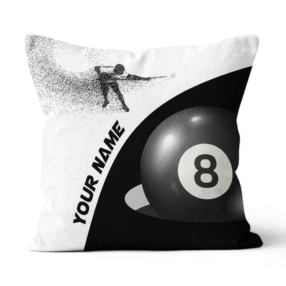 Personalized 8 Ball Billiards Pillow Custom Pillow Gift For Pool Players VHM0862