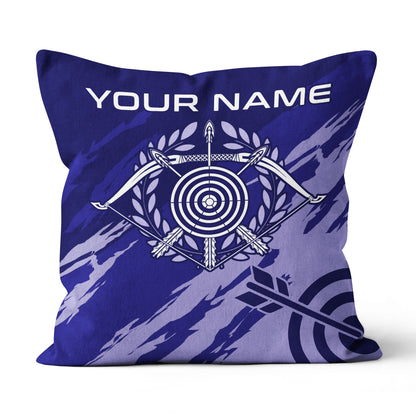 Personalized Purple Archery Throw Pillow Custom Name Target Pillow Gifts TDM0787