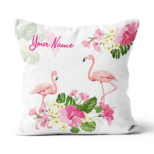 Load image into Gallery viewer, Tropical Flower Pink Flamingo Custom Golf Pillow Personalized Golf Gifts LDT1105