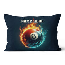 Load image into Gallery viewer, Personalized Fire And Water 8 Ball Billiard Pillow, Best Billiards Gifts VHM0938