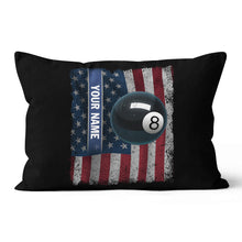 Load image into Gallery viewer, Patriotic American Flag Custom 8 Ball Pool Billiard Sports Throw Pillows TDM0773