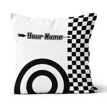 Load image into Gallery viewer, Custom Black White Archery Target Throw Pillow, Archery Funniest Pillows TDM0788