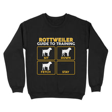 Load image into Gallery viewer, Rottweiler Standard Sweatshirt | Funny Guide to Training dog - FSD2405D08