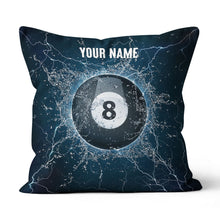 Load image into Gallery viewer, Personalized Water 8 Ball Billiard Pillow Custom Pillow Billiards Gifts VHM0891