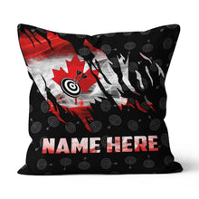 Load image into Gallery viewer, Smoke Canada Flag Custom Darts Pillow Patriotic Personalized Darts Gifts LDT1181