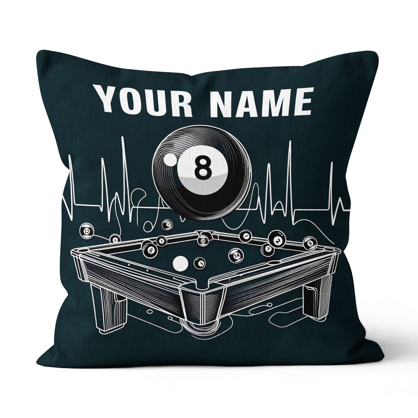 Funny Billiard Table Custom Black Pillows, Personalized Billiard Gifts TDM0821