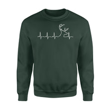 Load image into Gallery viewer, Men’s Buck Pulse Shirt, Deer Pulse Heartbeat Buck Sweatshirt, Gift for Hunter - FSD1365D06