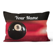Load image into Gallery viewer, Personalized Billiard 8 Ball Pillow, Custom Throw Pillow Billiards Gifts VHM0882
