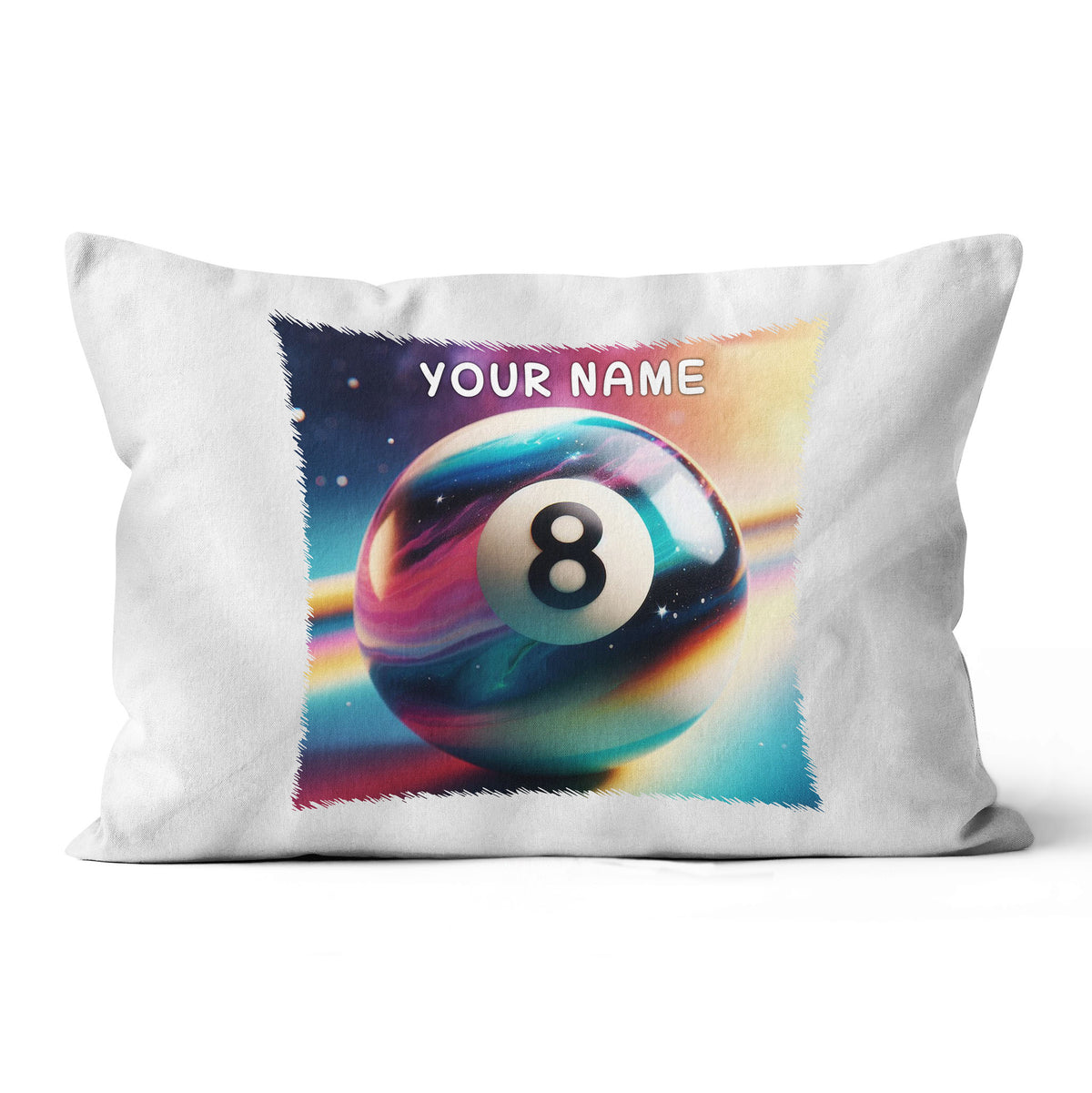Personalized Colorful 8 Ball Billiard Throw Pillow Custom Billiard Gifts VHM0904