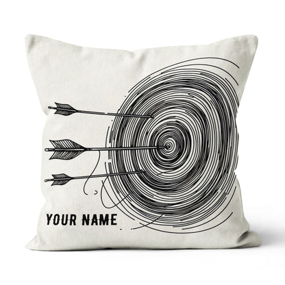 Personalized Continuous Line Target Archery Pillow, Archery Gifts Ideas VHM0905