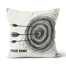 Load image into Gallery viewer, Personalized Continuous Line Target Archery Pillow, Archery Gifts Ideas VHM0905