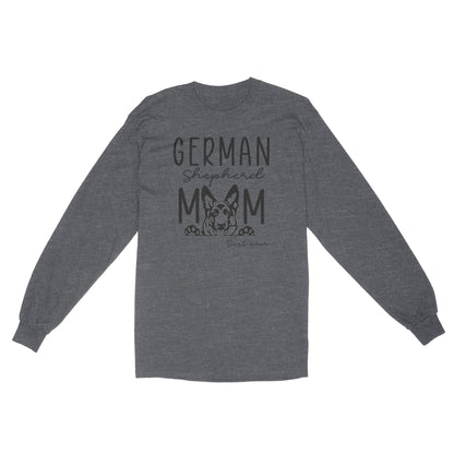 Womens German Shepherd Mom Best Ever Shirt Funny Dog Mom Gift Smiling Dog Standard Long Sleeve FSD2366D08