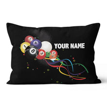 Load image into Gallery viewer, Custom Pillow Multicolor Billiard Balls Customized Pillows Billiard Gift TDM0782