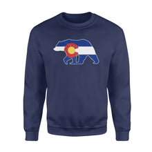 Load image into Gallery viewer, Colorado bear hunting Sweatshirt, CO State Flag Bear Hunter - NQSD233