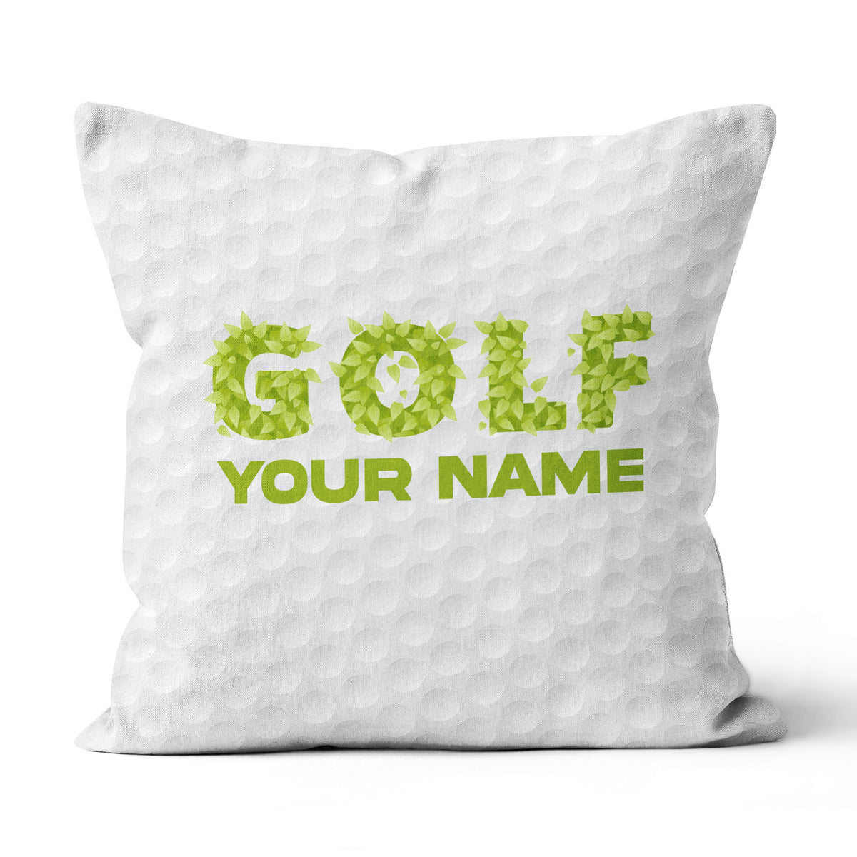 Green Grass Golf Ball Pattern Custom Throw Pillow Personalized Golf Gift LDT1140