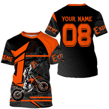 Load image into Gallery viewer, Extreme MX jersey for kid men women custom dirt bike off-road UPF30+ orange Motocross racing shirt PDT254