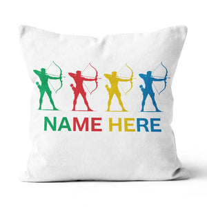 Funny Colorful Archer Customized White Pillow, Best Archery Throw Pillow TDM0899