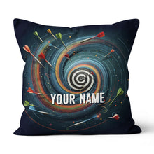 Load image into Gallery viewer, Spiral Dartboard Custom Pillow Personalized Darts Gifts For Dart Player LDT1164