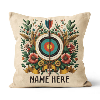 Customized Archery Target With Flowers Pillow Archery Pillows Decorative TDM0847