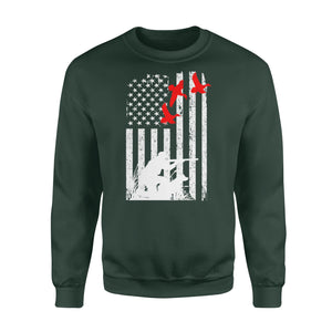 Duck hunting american flag, duck hunting dog NQSD39 - Standard Crew Neck Sweatshirt