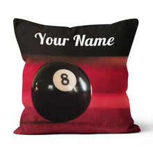 Load image into Gallery viewer, Personalized Billiard 8 Ball Pillow, Custom Throw Pillow Billiards Gifts VHM0882