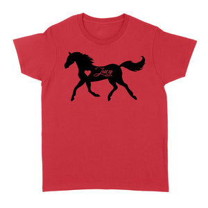 Customized name horse gifts for girls, Gift For Horse Owner, Horse Trainer Gift, Horse Lover Gift, Cowgirl, Riding Tee D06 NQS2682 - Standard Women's T-shirt