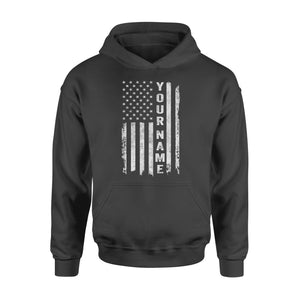 Custom name American flag shirt, personalized American patriot Hoodie, birthday gift, Christmas gift for dad, mom - NQS1290