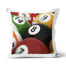 Load image into Gallery viewer, Personalized Billiard 8 Ball Pillow Custom Pillow Gifts For Pool Players VHM0843