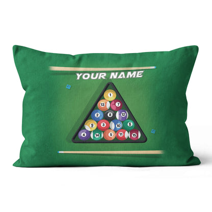 Billiard Stick And Pool Balls Pillow Custom Throw Pillow Billiards Gifts VHM0853