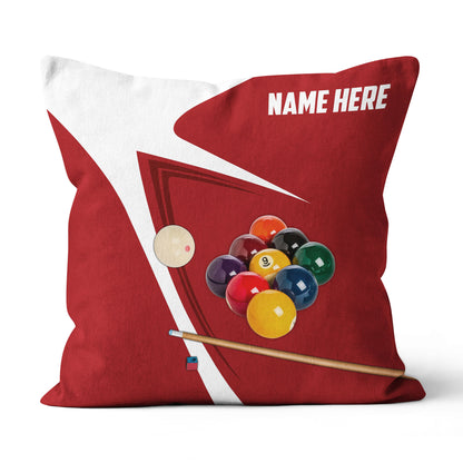 Customized Red Billiard Balls Pillows, Pillow Gifts For Billiard Lovers TDM0844