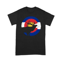 Load image into Gallery viewer, Colorado Elk Hunting T Shirts,  CO State Flag Hunter  - NQSD232