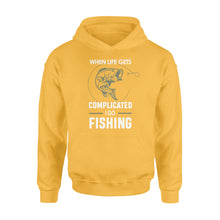 Load image into Gallery viewer, When life gets complicated I go fishing, fishing gift for men, women D06 NQS1241 - Standard Hoodie
