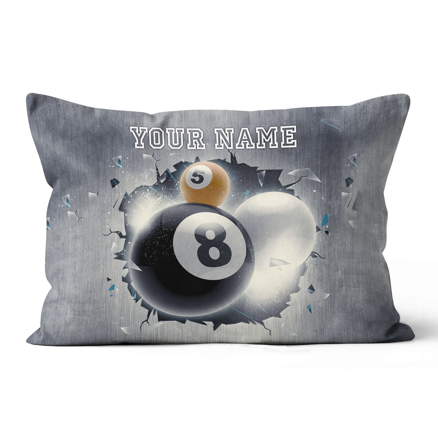 Personalized Abstract Billiard Balls Throw Pillow, Billiard Pillow Gifts TDM0789