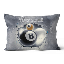 Load image into Gallery viewer, Personalized Abstract Billiard Balls Throw Pillow, Billiard Pillow Gifts TDM0789