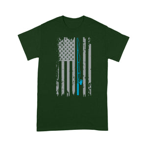 American flag fishing shirt vintage fishing - Standard T-shirt