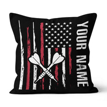 Load image into Gallery viewer, Retro American Flag Darts Pillow Custom Patriotic Darts Player Gifts LDT1102