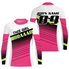 Load image into Gallery viewer, This Girl Brap custom motocross jersey for women girls pink dirt bike racing motorcycle biker NMS1007