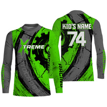 Load image into Gallery viewer, Xtreme dirt bike green Motocross racing jersey UPF30+ personalized adult kid MX shirt motorcycle  PDT62