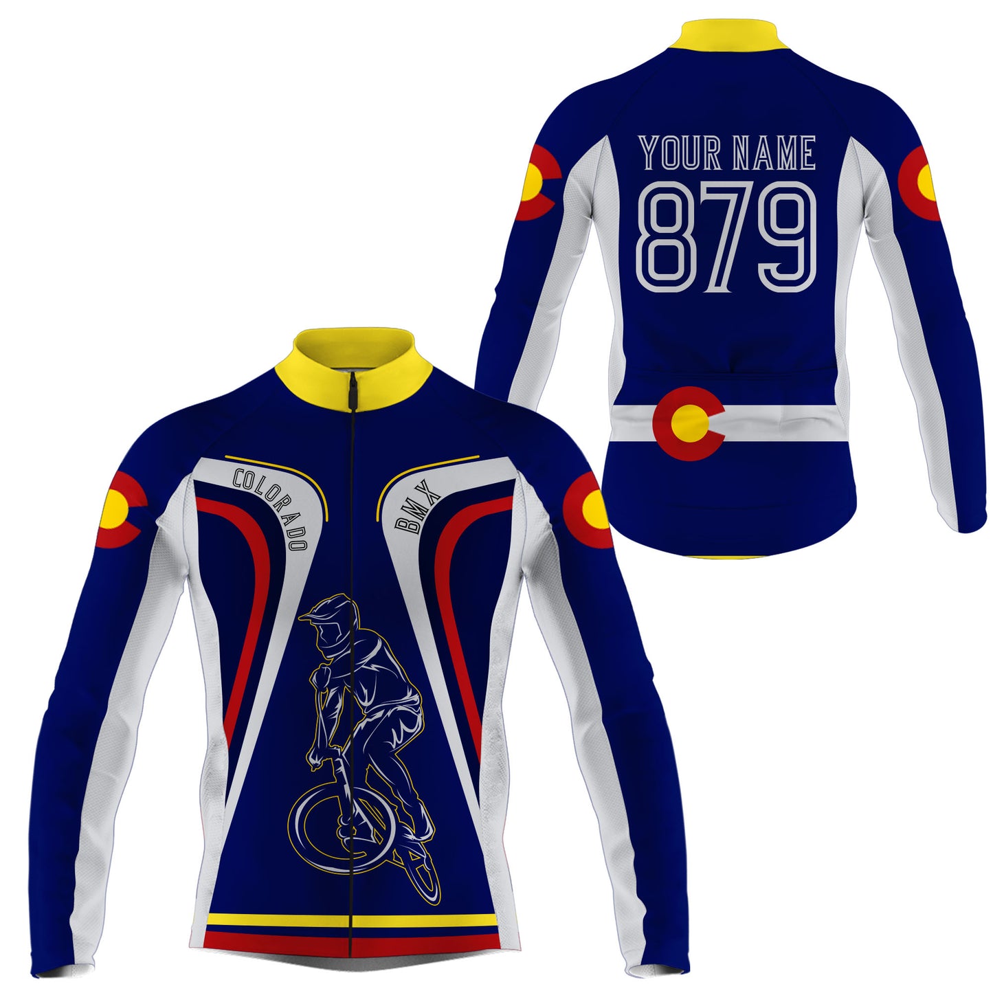 BMX Colorado CO Mens Womens Cycling Jersey Custom Cyclist Bicycle Motocross Biking| NMS804