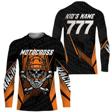 Load image into Gallery viewer, Motocross kid men women orange jersey personalized UPF30+ dirt bike for youth off-road motorcycle PDT52